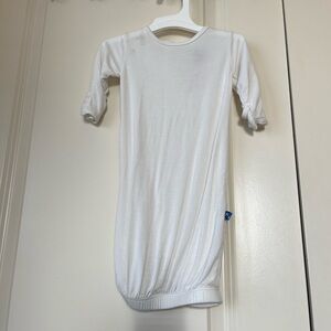 White Baby Sleep Gown from Kickee